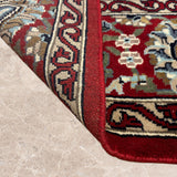 Zamurrud – Hand Knotted Wool Rug in Ribbon Red/Ivory