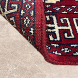 Daryush – Hand Knotted Wool Rug in Sangria Maroon/Cream