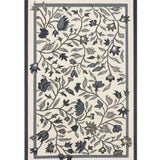 Noir Meadow – Hand Woven Cotton Rug in Cream/Grey