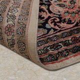 Siminara – Hand Knotted Silk Rug in Peach/Ivory