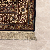 Mehrab-e-Shab – Hand Knotted Silk Rug in Navy Blue/Ivory