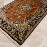 Atashgul – Hand Knotted Silk Rug in Rust/Ivory