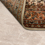 Gulafroz – Hand Knotted Silk Rug in Cream/Peach