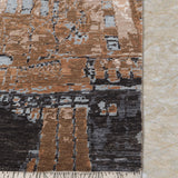 Winter Metropolis – Hand Knotted Wool Rug in Grey/Brown