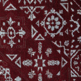 Crimson Patina – Hand Knotted Wool Rug in Maroon/Grey