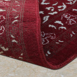 Crimson Patina – Hand Knotted Wool Rug in Maroon/Grey