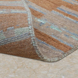 Copper Frequency – Hand Knotted Wool Rug in Blue/Orange