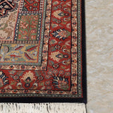 Ardabil Mehr – Hand Knotted Wool Rug in Navy Blue/Red