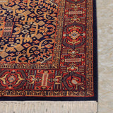 Koh-e-Atash – Hand Knotted Wool Rug in Navy Blue/Rust
