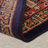 Koh-e-Atash – Hand Knotted Wool Rug in Navy Blue/Rust