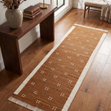 Sunseed – Hand Woven Cotton Rug in Mustard Yellow/White