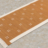 Sunseed – Hand Woven Cotton Rug in Mustard Yellow/White