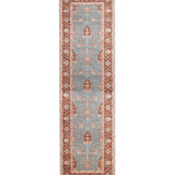 Aabzar Path – Hand Knotted Wool Rug in Sky Blue/Brown