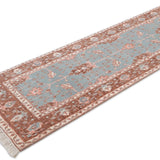 Aabzar Path – Hand Knotted Wool Rug in Sky Blue/Brown