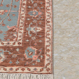 Aabzar Path – Hand Knotted Wool Rug in Sky Blue/Brown