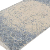 Quiet Horizon – Hand Knotted Wool Rug in Greyish Blue/Beige