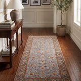 Gul-e-Khaak – Hand Knotted Wool Rug in Grey/Burnt Orange