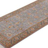 Gul-e-Khaak – Hand Knotted Wool Rug in Grey/Burnt Orange