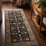 Siyah Bagh – Hand Knotted Wool Rug in Black/Grey