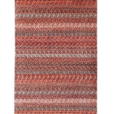Ember Chevron – Hand Knotted Wool Rug in Burnt Orange/Cream
