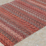 Ember Chevron – Hand Knotted Wool Rug in Burnt Orange/Cream