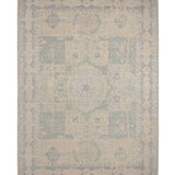 Ivory Mehrab – Hand Knotted Wool Rug in Ash/Ivory