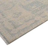 Ivory Mehrab – Hand Knotted Wool Rug in Ash/Ivory