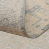 Ivory Mehrab – Hand Knotted Wool Rug in Ash/Ivory