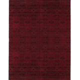 Night Garden – Hand Knotted Wool Rug in Maroon/Dark Green