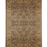 Bagh-e-Zaitun – Hand Knotted Wool Rug in Olive Green/Beige
