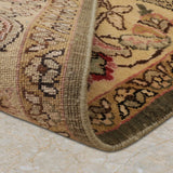 Bagh-e-Zaitun – Hand Knotted Wool Rug in Olive Green/Beige