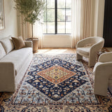 Lajvard Pearl – Hand Knotted Wool Rug in Navy Blue/Peal Blue