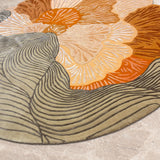 Petal Basin – Hand Tufted Wool Rug in Orange/Peach