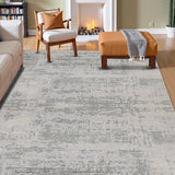 Zaruna - Hand Knotted Wool Rug in Light Grey/ Slate Grey