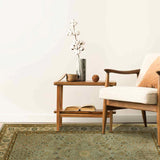 Jahan-e-Gul - Hand Tufted Wool Rug In Pastel Green/Beige