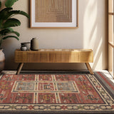 Parwaaz -  Hand Woven Jute Rug in Brown/Black