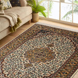 Tazvi - Hand Knotted Wool Rug In  Beige/Brown