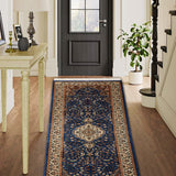 Shirin - Hand Knotted Wool Rug In Turkish Blue/ Cream