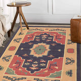 Lina - Hand Woven Cotton Rug In Peach/Purple