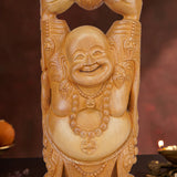 Laughing Buddha - Sculpture in Wood