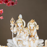 Lord Shiva’s Family - Sculpture in Marble