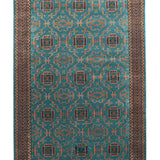 Khorasan - Hand Knotted Wool Rug In Turquoise Blue/Red