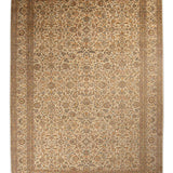 Baharestan - Hand Knotted Silk Rug In Cream/ Mushroom