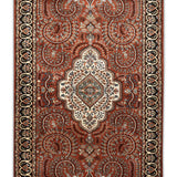 Viraat - Hand Knotted Wool Rug In Rust/Ivory