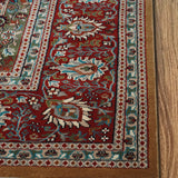 Khaaneh Bagh - Hand Knotted Wool Rug In Russet/Brick Red