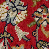 Naqsh - Hand Knotted Silk Rug In Red/Ebony
