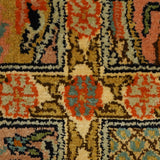 Nafisa - Hand Knotted Silk Rug In Peach/Sage Green