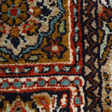 Bakhtara - Hand Knotted Silk Rug in Navy Blue