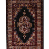 Shabnam - Hand Knotted Wool Rug In Navy Blue/Maroon