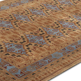 Leila - Hand Knotted wool Copper Brown/Blue Grey